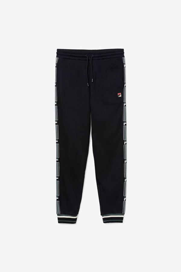 Fila Danube Black Track Men's Pants - Black,NZ 630-9658